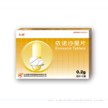 Fármaco antibiótico en tableta de enoxacina